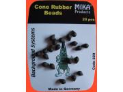 Cone Rubber Beads 20pcs